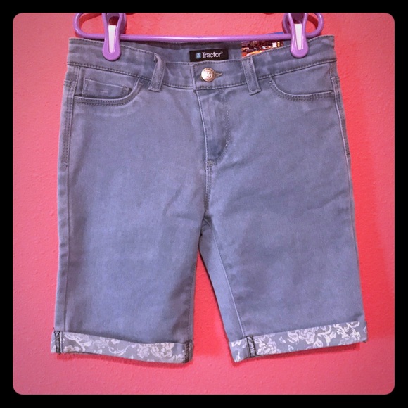 Tractor Other - Girls Long  Denim Shorts